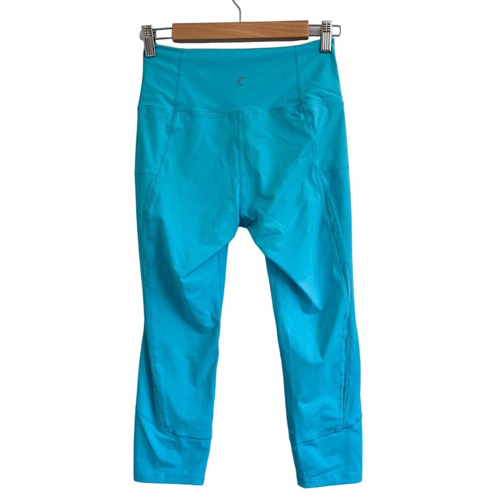 Zyia Athletic Stretch Turquoise Legging in Turquoise Blue Size 4 - Picture 2 of 12